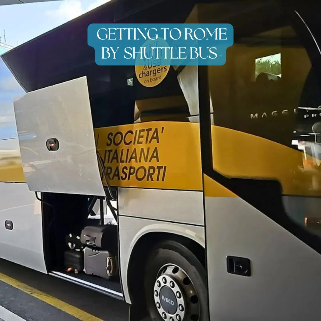 From Fiumicino Airport to Central Rome by Shuttle Bus accomodation near fco rome airport